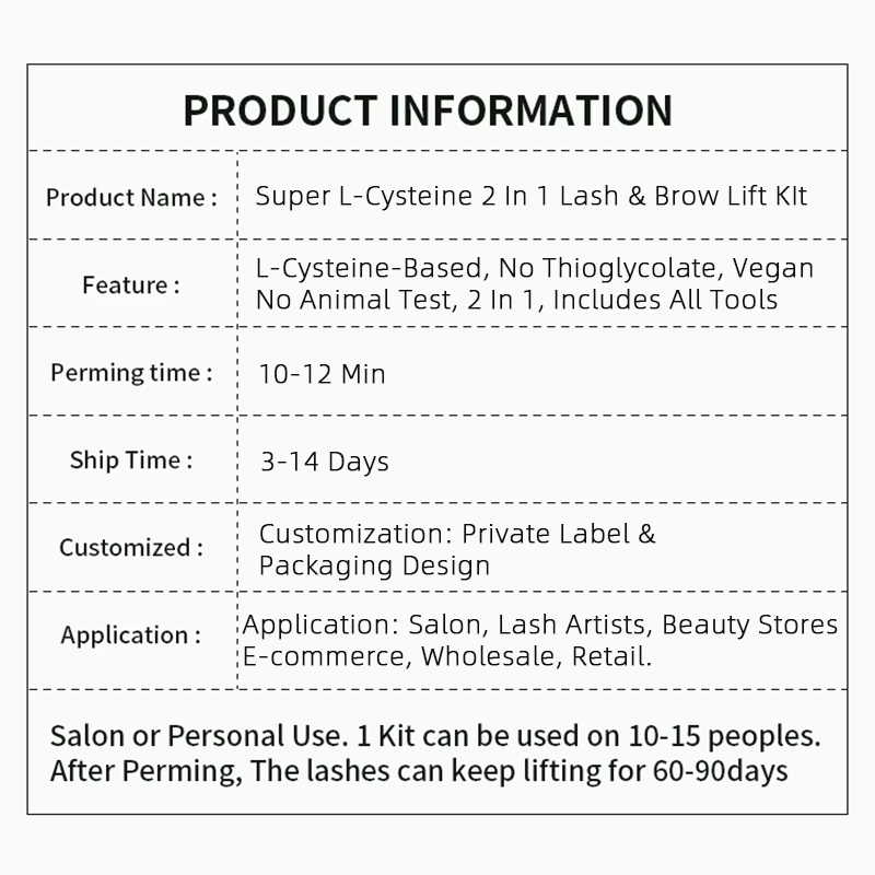 Lash lift kit for salons factory direct OEM sample only YBPA